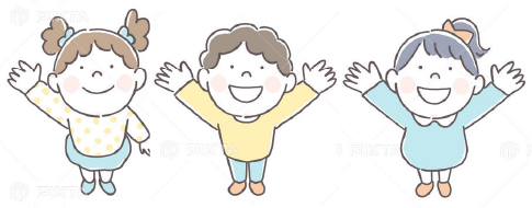 児童発達支援・放課後デイサービスあのね　3人の子どものイラスト